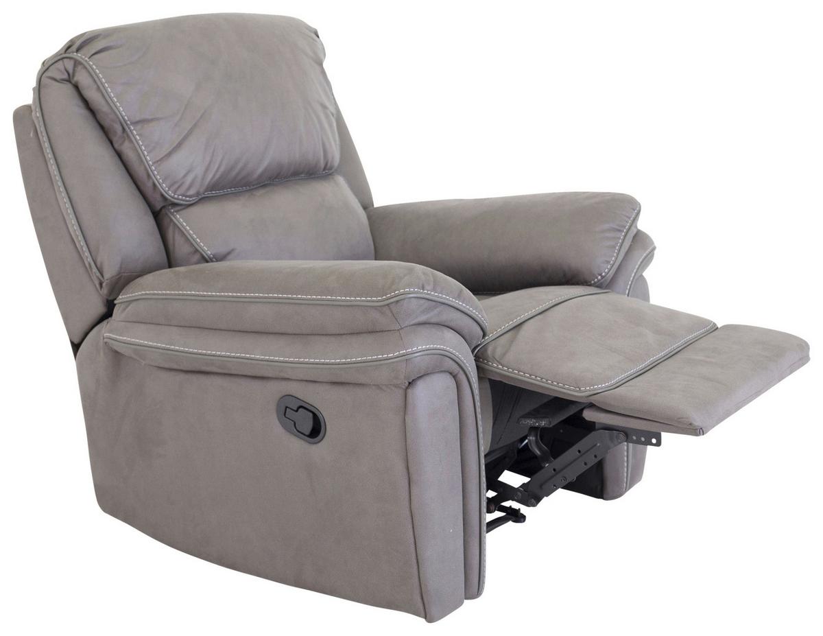 Fernsehsessel Saranda - Schwarz/Grau, Design, Kunststoff/Textil (98.5/96/99cm) - Livetastic