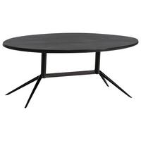 Couchtisch Mangoholz Schwarz L: 90 cm - Schwarz, Design, Holz/Metall (90/50/35cm) - MID.YOU