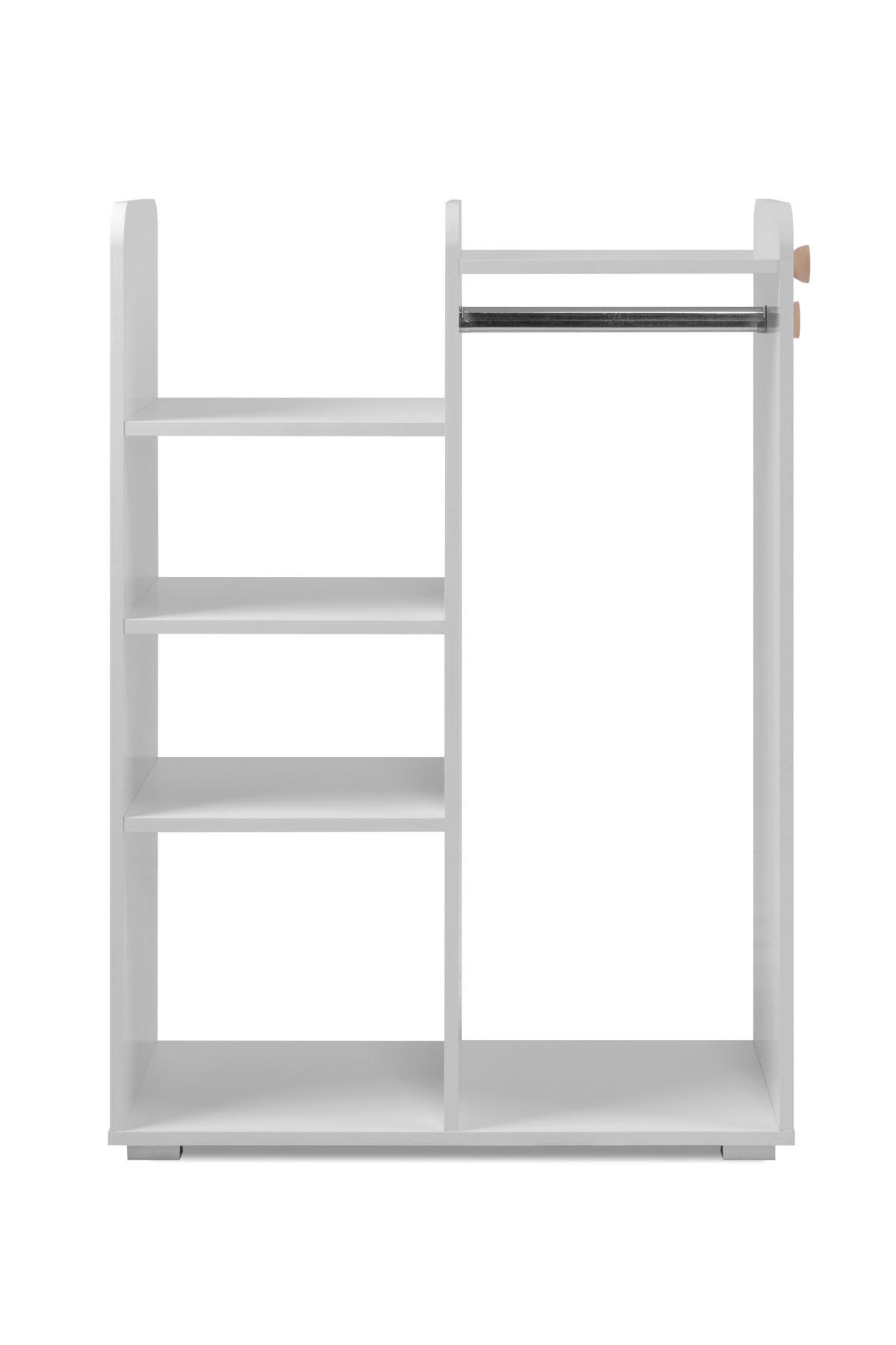 Nyitott Gardróbszekrény Lala 41a - fehér, Design (78/109/39cm)
