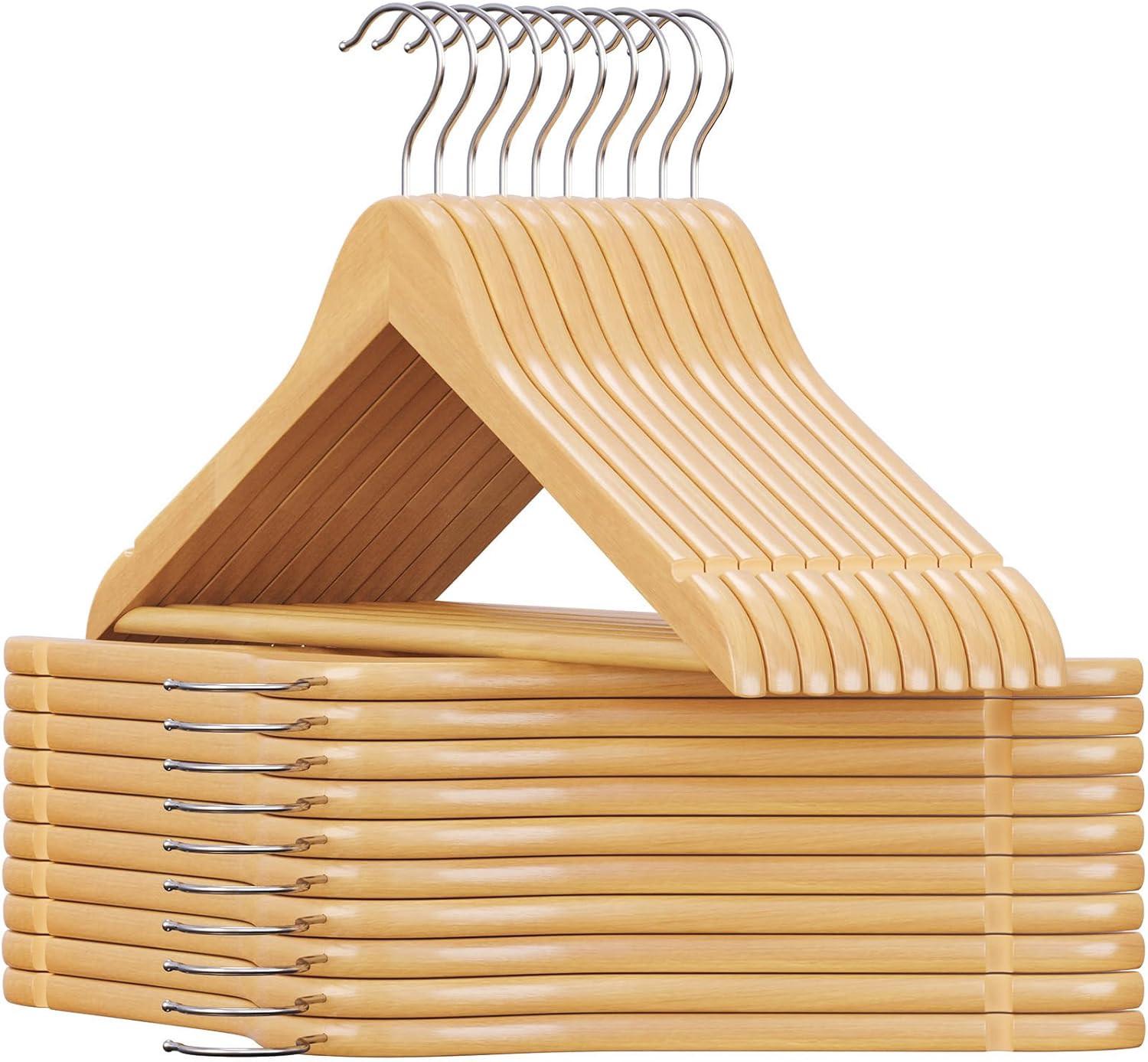 Kleiderbügelset Birkefarben B: 44,5 cm - Birkefarben, Basics, Holz (44.5/23/1.2cm)