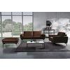 3-Sitzer-Sofa Spring, Dunkelbraun B: 207 cm - Dunkelbraun/Schwarz, Design, Leder (207/85/92cm) - Livetastic
