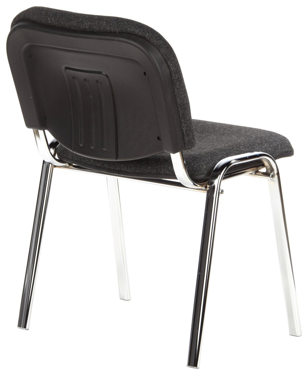 Besucherstuhl Xt 600 Stapelbar Anthrazit/Chromfarben - Chromfarben/Anthrazit, Basics, Textil/Metall (58/84/41cm) - MID.YOU