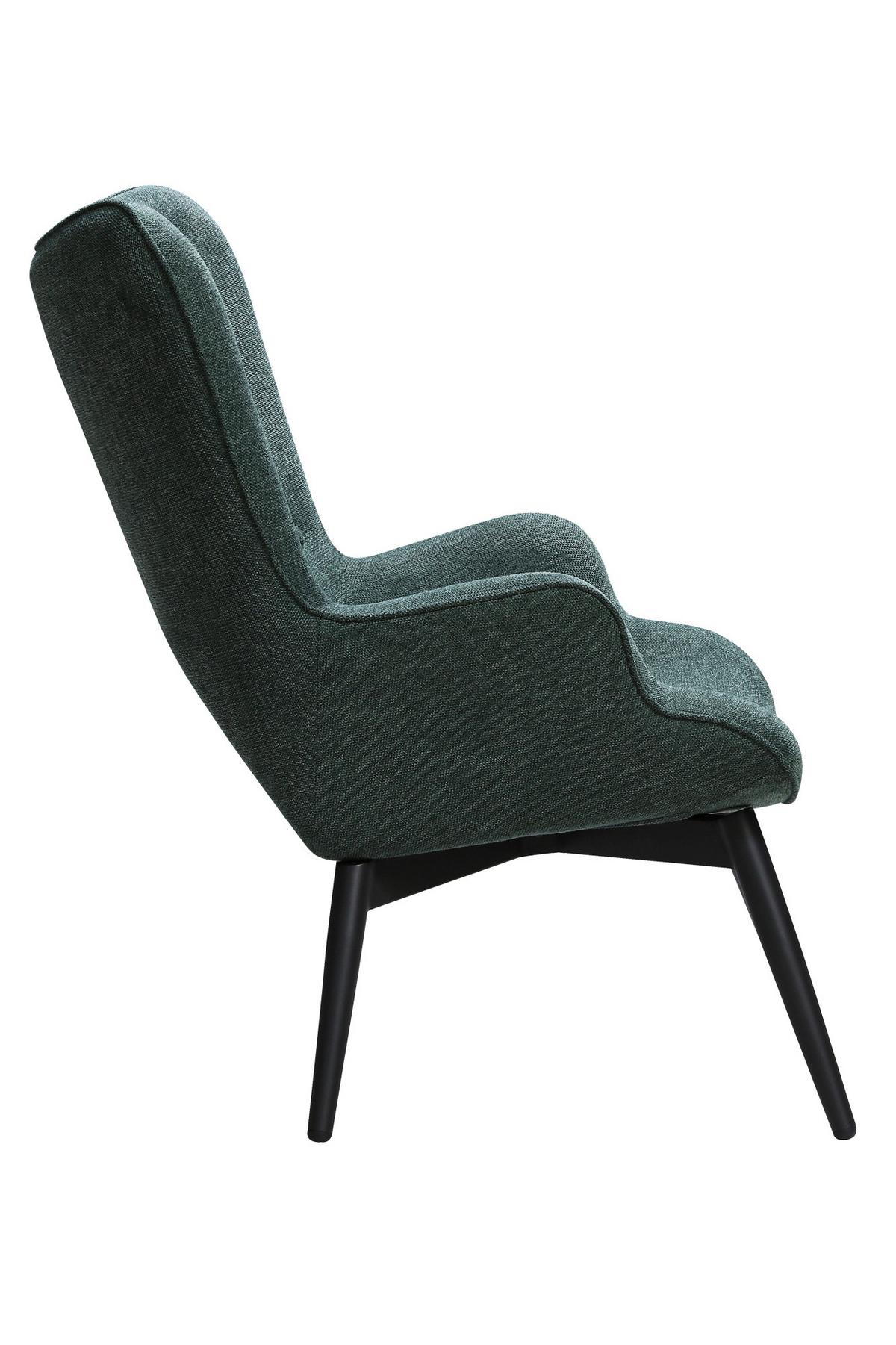 Sessel Waldgrün B: 80 Cm - Waldgrün/Schwarz, MODERN, Textil (80/92/99cm) - Livetastic