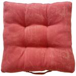 Sitzkissen Elsa Rot 40x40 cm Polyester - Rot, MODERN, Textil (40/40/7cm) - Luca Bessoni