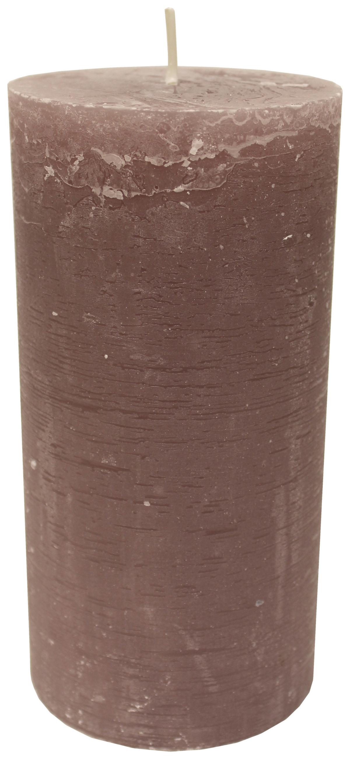 Valcová sviečka Ruth, 10/20cm, ca. 168h. - hnedá/čierna, Modern (10/20cm) - Premium Living