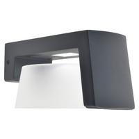 Außenwandleuchte Moon Weiß Anthrazit L: 16 cm - Anthrazit/Weiß, Basics, Kunststoff/Metall (16/9,6/21,7cm)