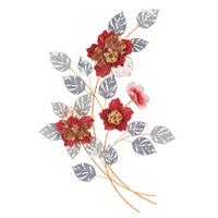 Wanddeko Lovis Goldfarben/grau/rot B: 68,6 Cm - Rot/Goldfarben, Basics, Metall (68.6/98.4/7.6cm)