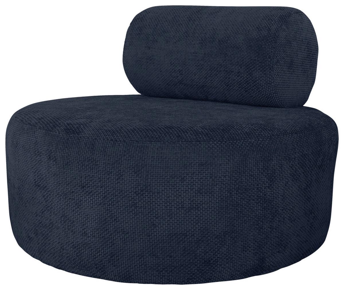 Relaxsessel Moss Dunkelblau B: 88 Cm - Schwarz/Dunkelblau, Basics, Textil (88/70/88cm) - Livetastic