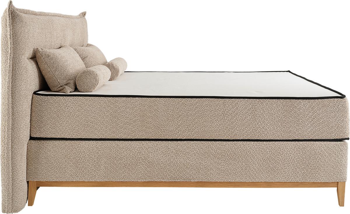 Boxbett Smile inkl. Matratze 160x200 - Creme, KONVENTIONELL, Holz/Holzwerkstoff (160/200cm) - James Wood
