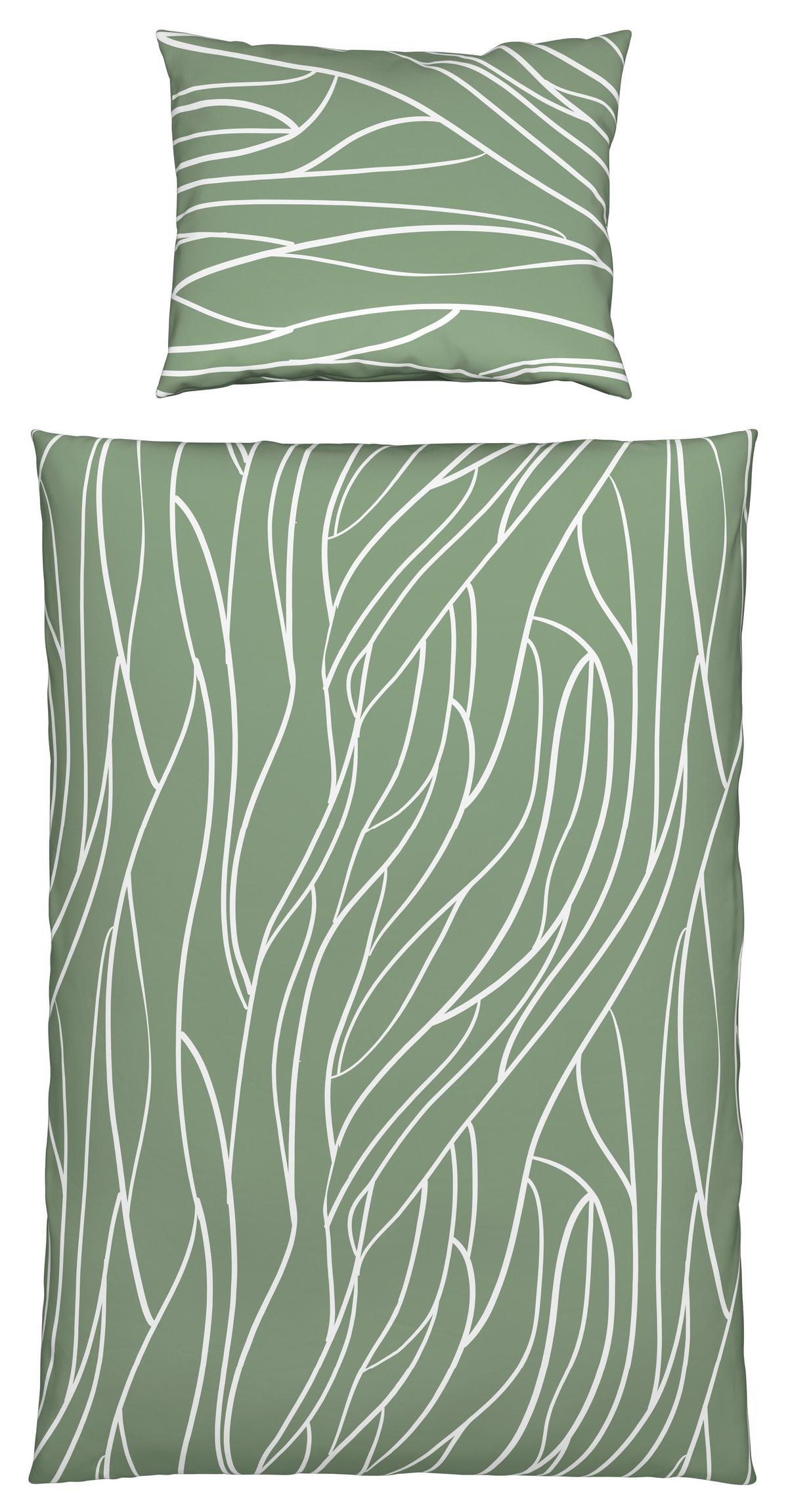 POSTEĽNÁ BIELIZEŇ JULIANE - zelená, Konventionell, textil (140/200cm) - Mömax