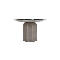 Tortenplatte Rund Eisen Art Deco D: 20,5 cm Grau/Silbern - Silberfarben/Grau, Trend, Metall (20,5/13,5cm) - Kayoom