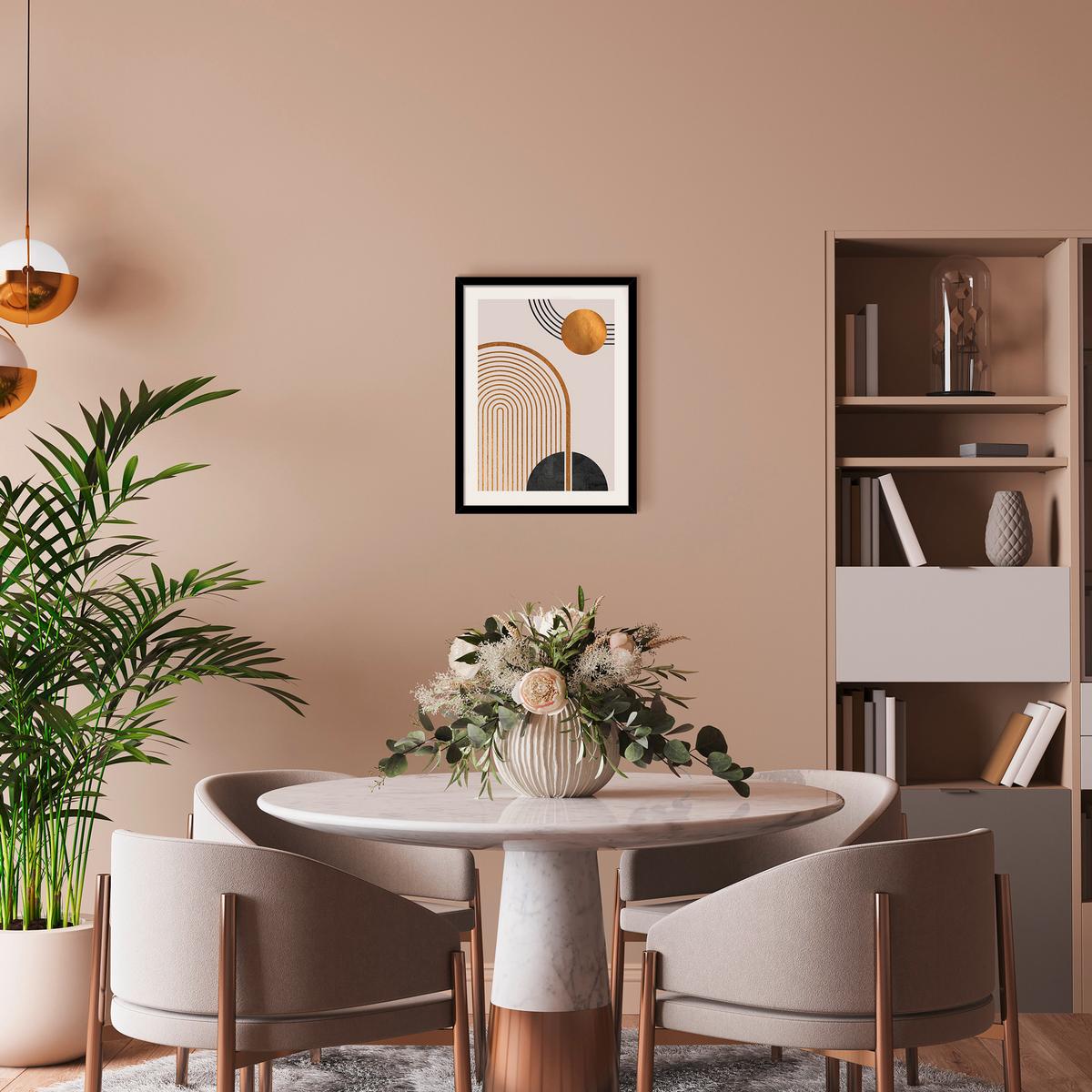 OBRAZ VOUS I - černá/barvy zlata, kompozitní dřevo/papír (30/40cm) - Modern Living