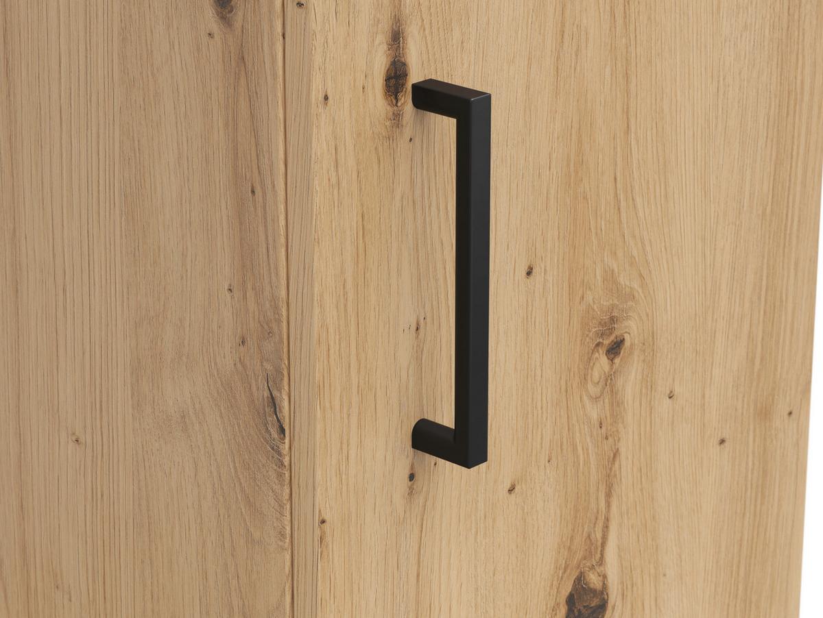 Skriňa MULTISTAURAUM š: 30 cm - čierna/dub artisan, Modern, kompozitné drevo/plast (30/83/40cm)