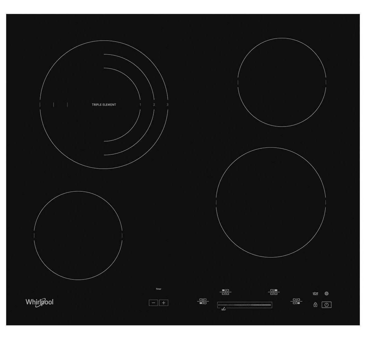 Üvegkerámia Főzőlap Whirlpool Akt 8900 Ba - fekete, kerámia (56/46/51cm) - Whirlpool