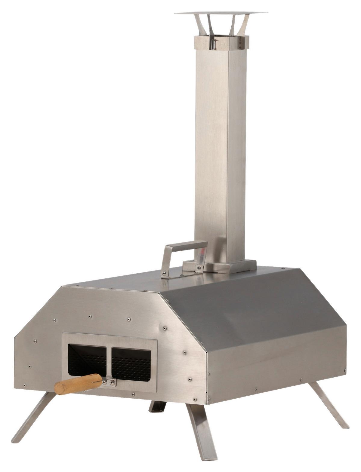 Pizzaofen Hamnå - Silberfarben, KONVENTIONELL, Metall (76,4/68,1/40cm) - Gardenson