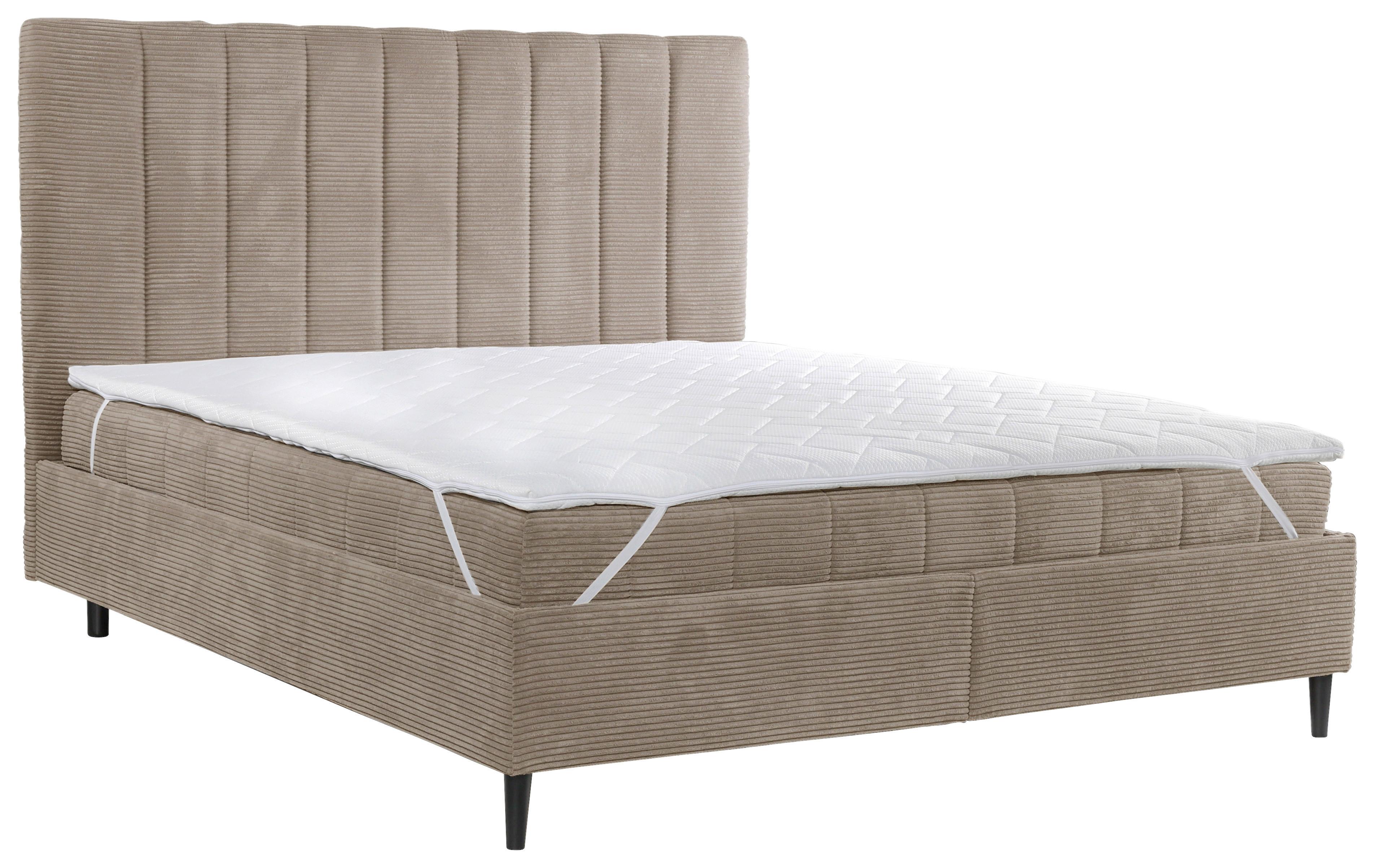 Polsterbett Mit Lattenrost Mia Beige 180x200 Cm - Beige/Creme, LIFESTYLE, Holz/Holzwerkstoff (180/200cm) - Livetastic