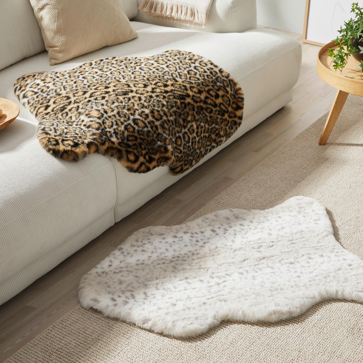FELLTEPPICH Leopard, 100% Polyester - Currygelb/Schwarz, ROMANTIK / LANDHAUS, Textil (90/60cm) - James Wood