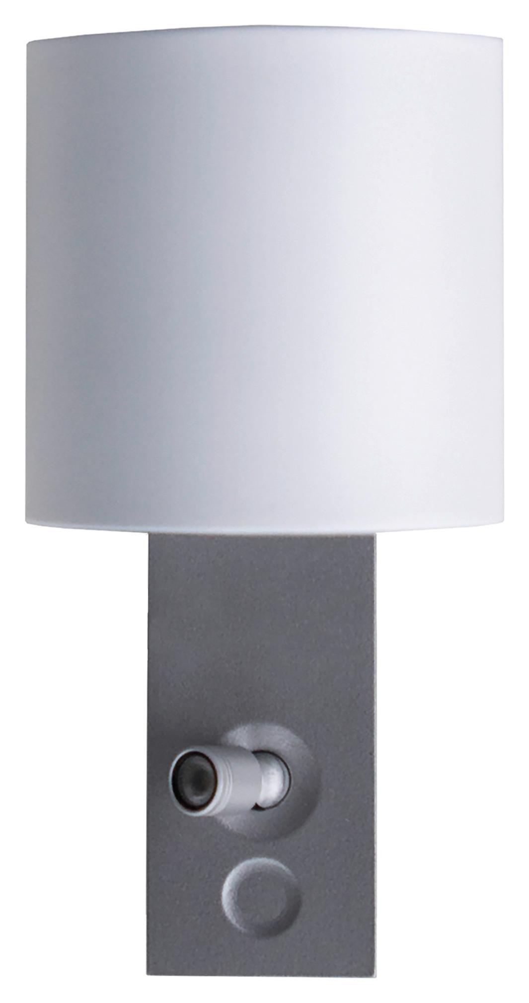 Led-wandleuchte Kinkiet Rund Modern - Alufarben/Weiß, MODERN, Kunststoff (8/15/9,5cm)