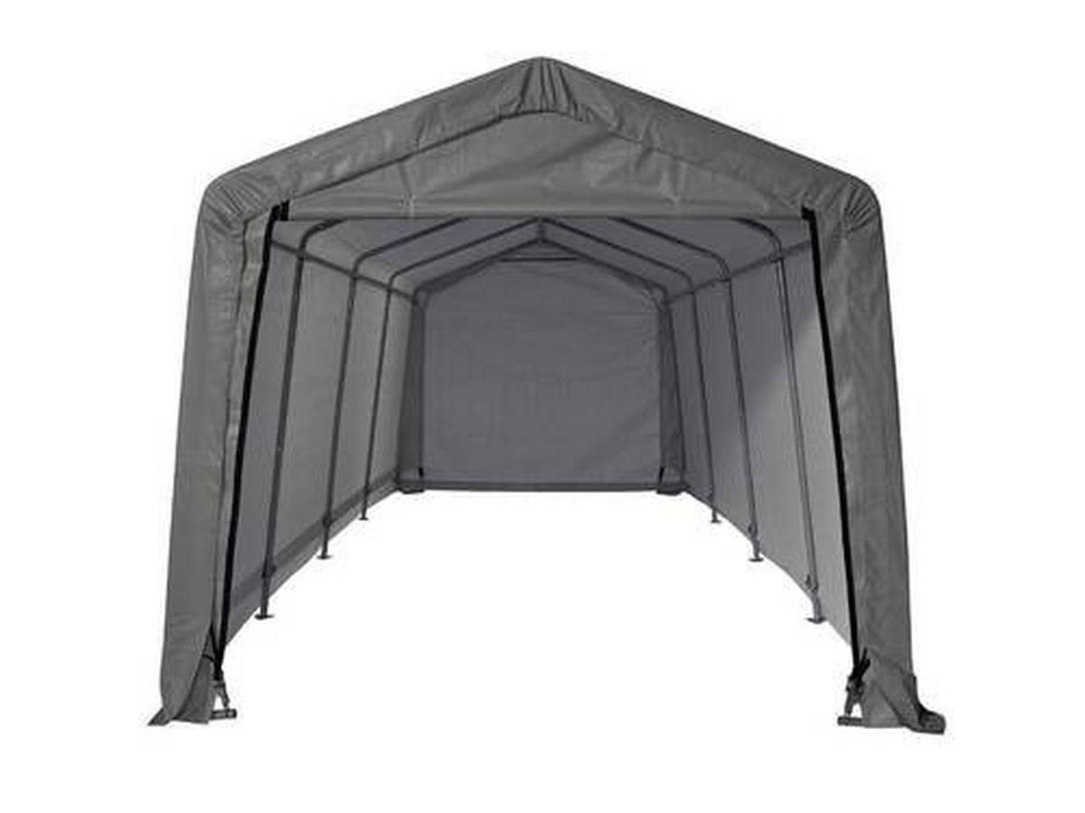 Zeltgarage Garage-In-A-Box 18,3m² - Grau, Basics, Kunststoff (300/240/610cm)