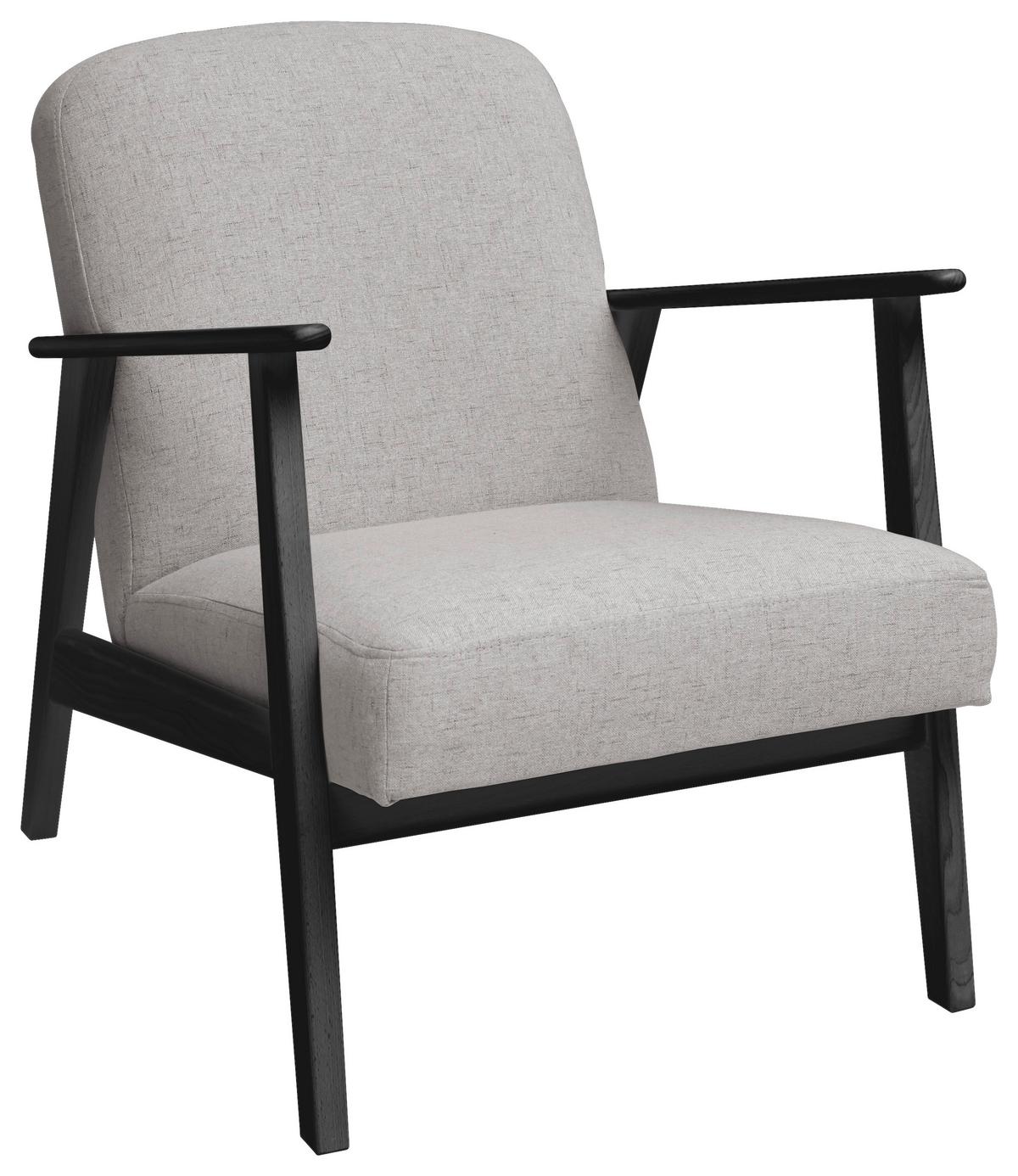 Sessel Retro - Beige/Schwarz, Natur, Holz/Textil (63/78/78cm) - Livetastic