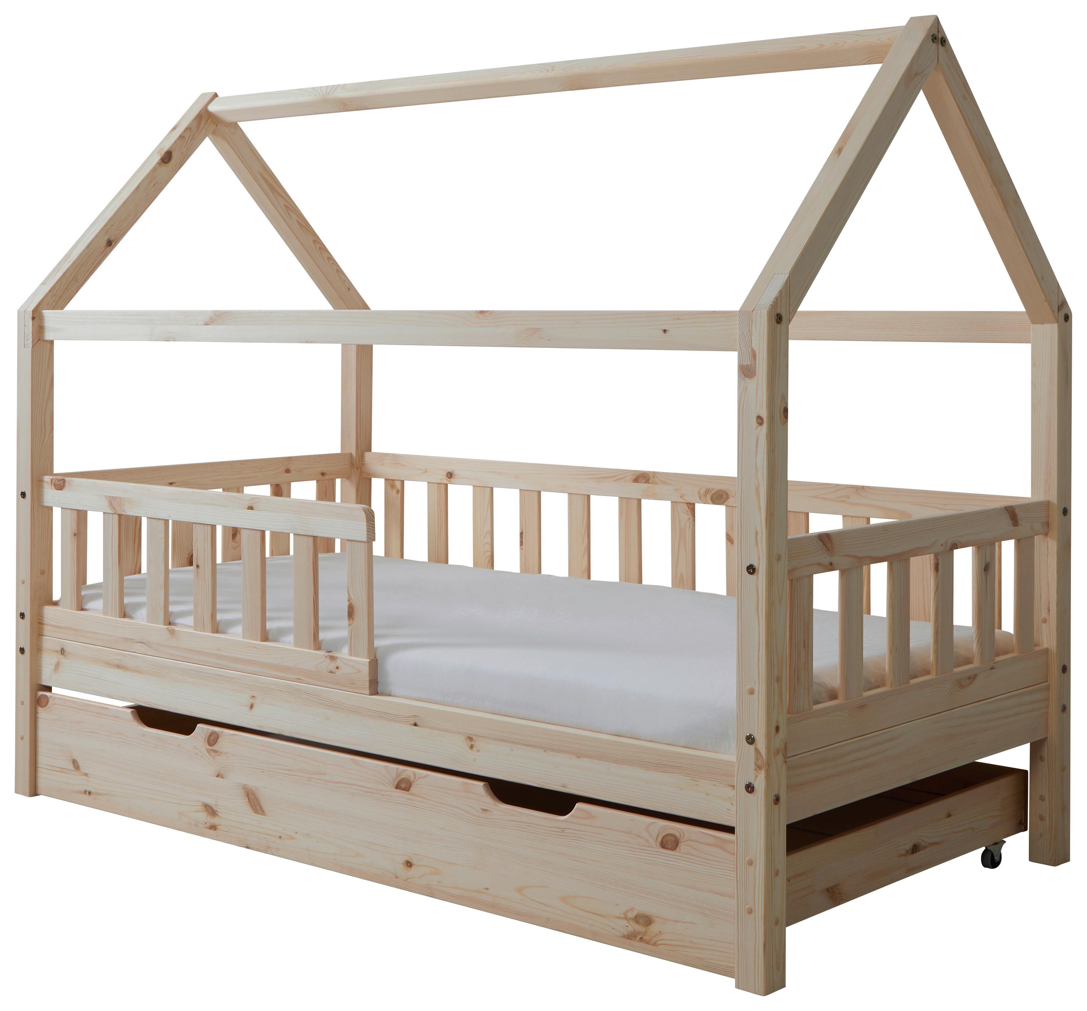 Hausbett Kay - Naturfarben, MODERN, Holz/Textil (80/160cm) - MID.YOU