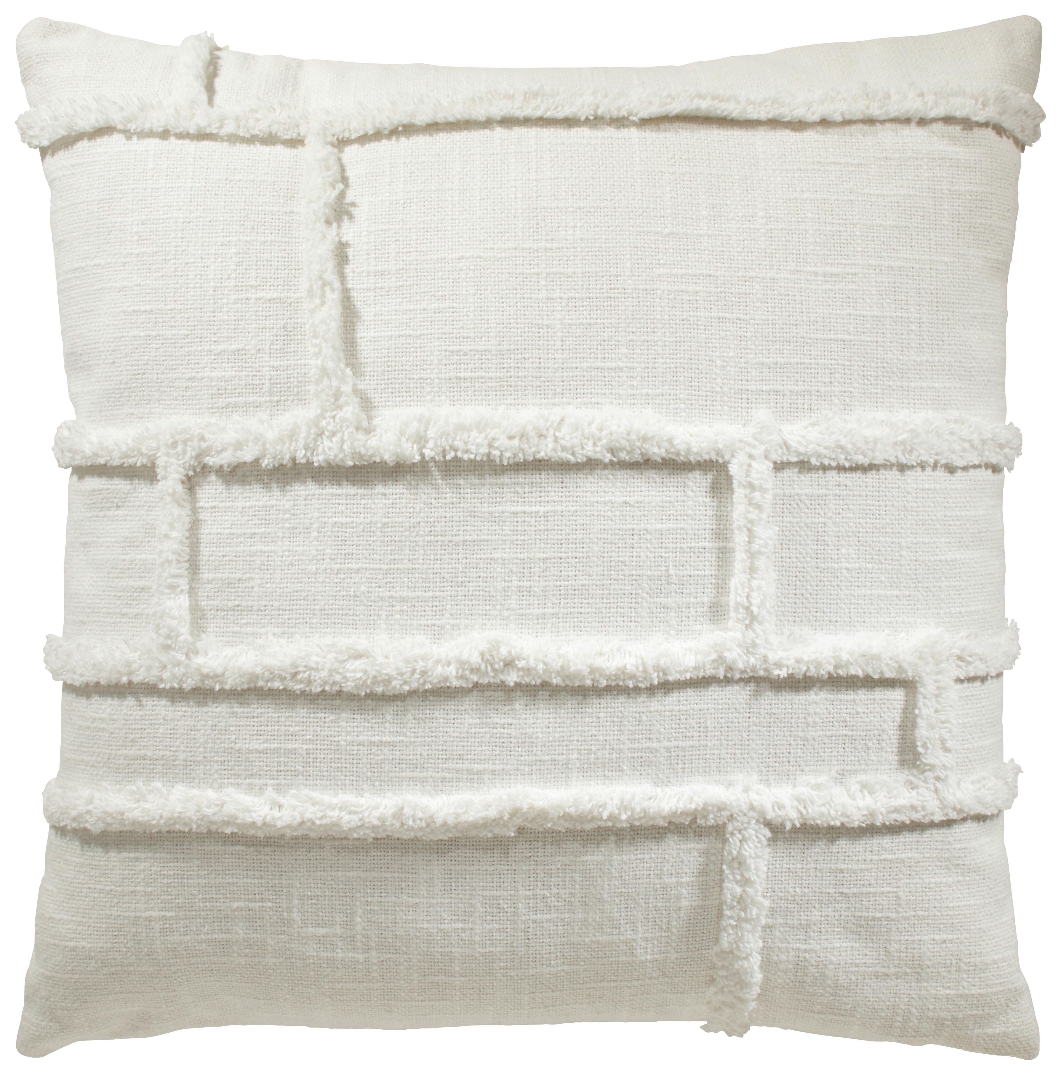 Dekorační Polštář Brigg, Š/d: 45/45cm - bílá, Moderní, textil (45/45cm) - Premium Living