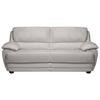 2-Sitzer-Sofa Nebolo Hellgrau Lederlook - Hellgrau, Design, Textil (209/97/100cm) - Livetastic