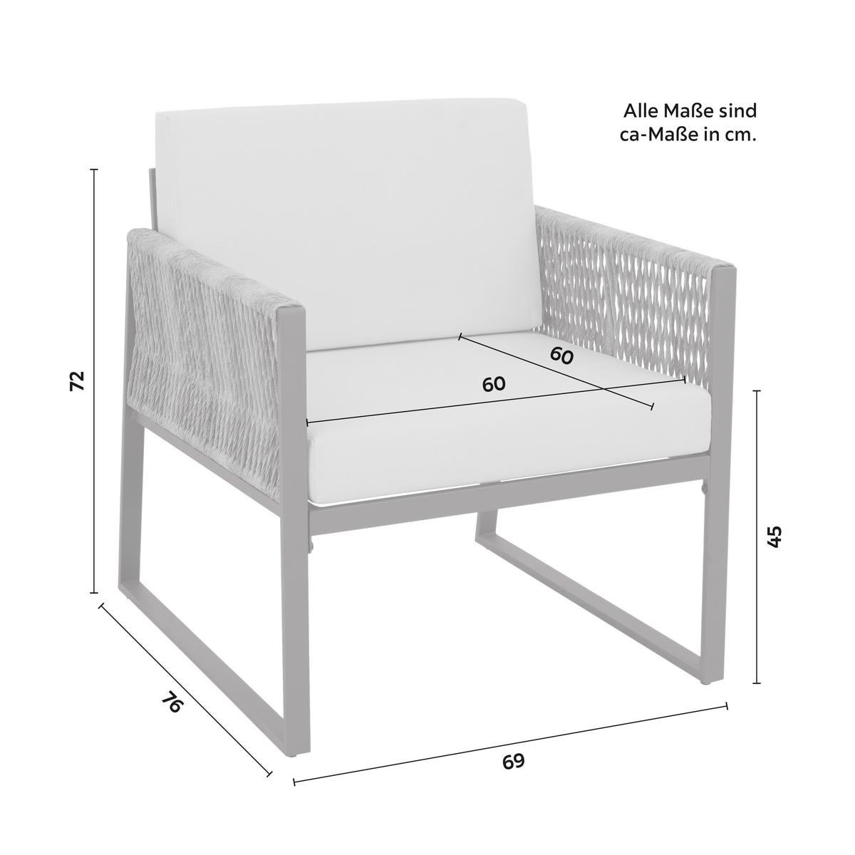 ZAHRADNÍ SADA MAGALUF - antracitová/barvy akácie, Moderní, kov/dřevo (130/76/72cm) - Mömax