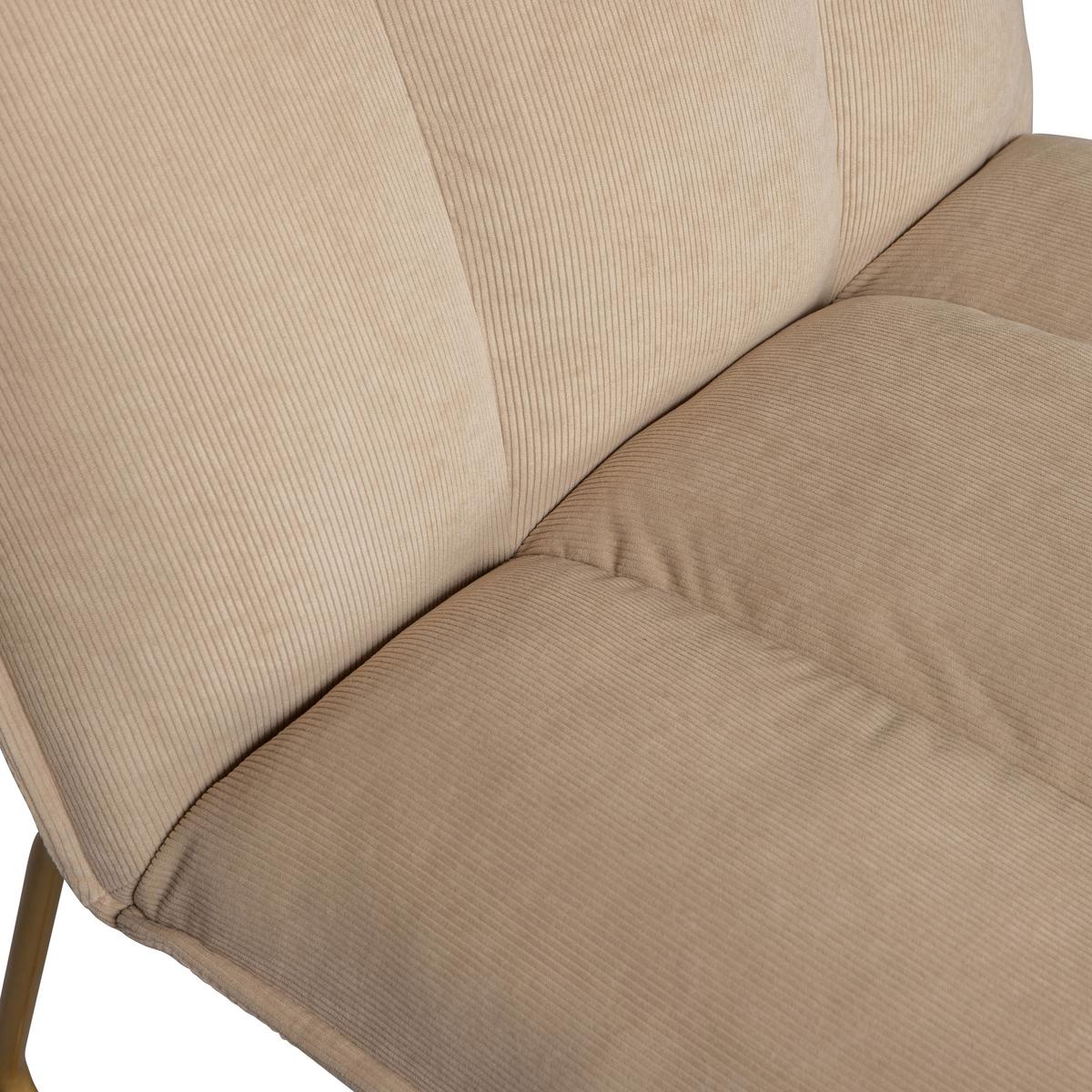 Sessel Fie Sandfarben B: 64cm - Sandfarben/Goldfarben, Design, Textil (64/77/71cm) - Livetastic