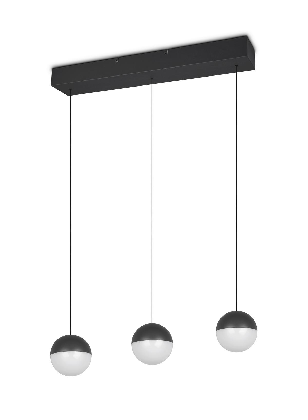 ZÁVĚSNÉ LED SVÍTIDLO SESTINE - černá, Moderní, kov/plast (60/9/150cm) - Mömax
