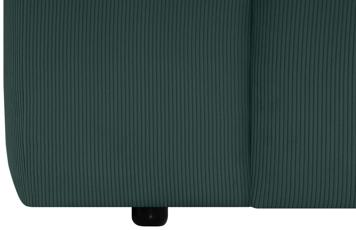 Ecksofa Hannah Grün 252x170 cm - Schwarz/Grün, Design, Textil (252/170cm) - MID.YOU