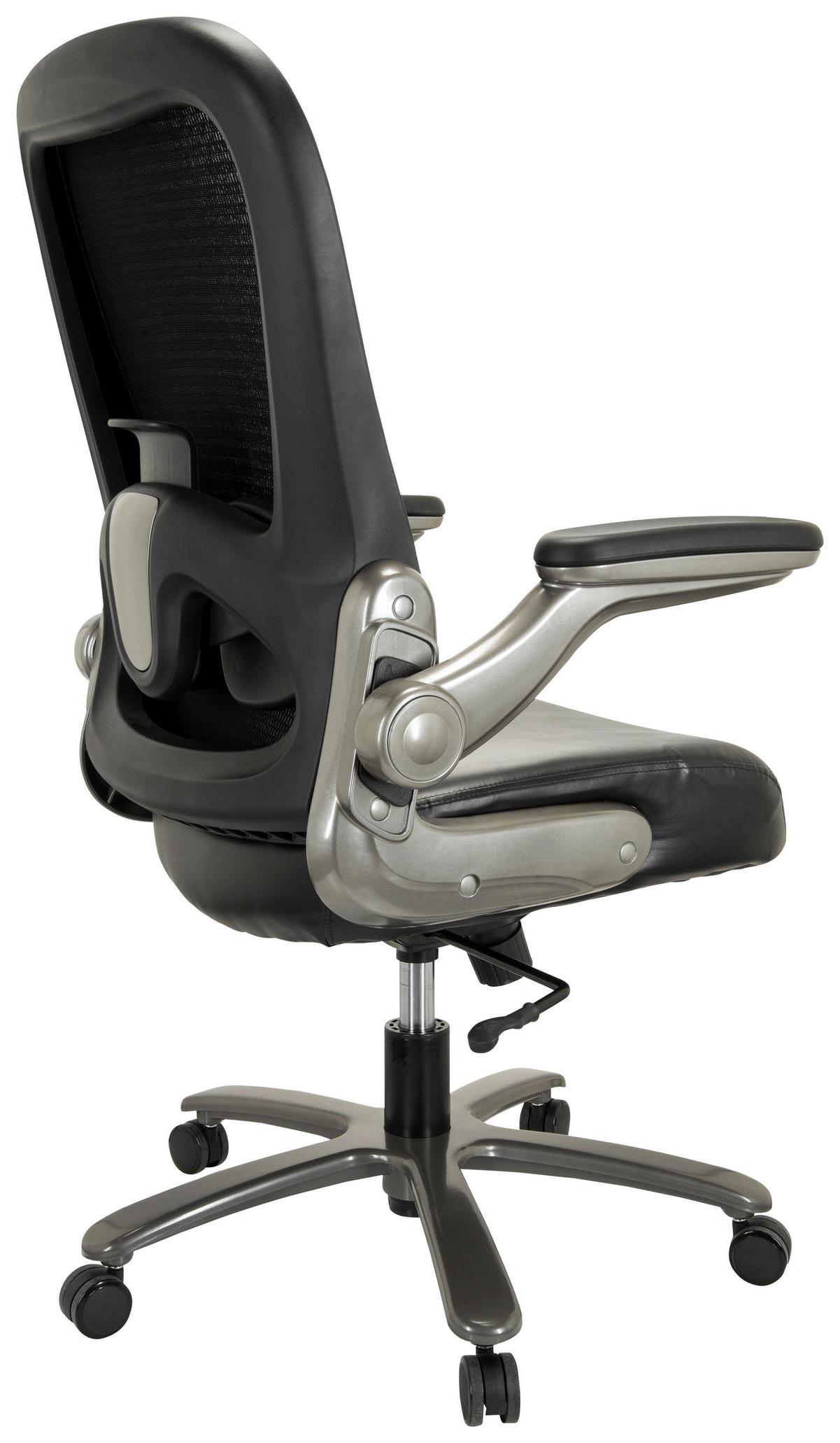 Drehstuhl Instructor Schwarz/ Grau Bis 220 Kg - Silberfarben/Schwarz, Basics, Kunststoff/Textil (75/122/68cm) - MID.YOU