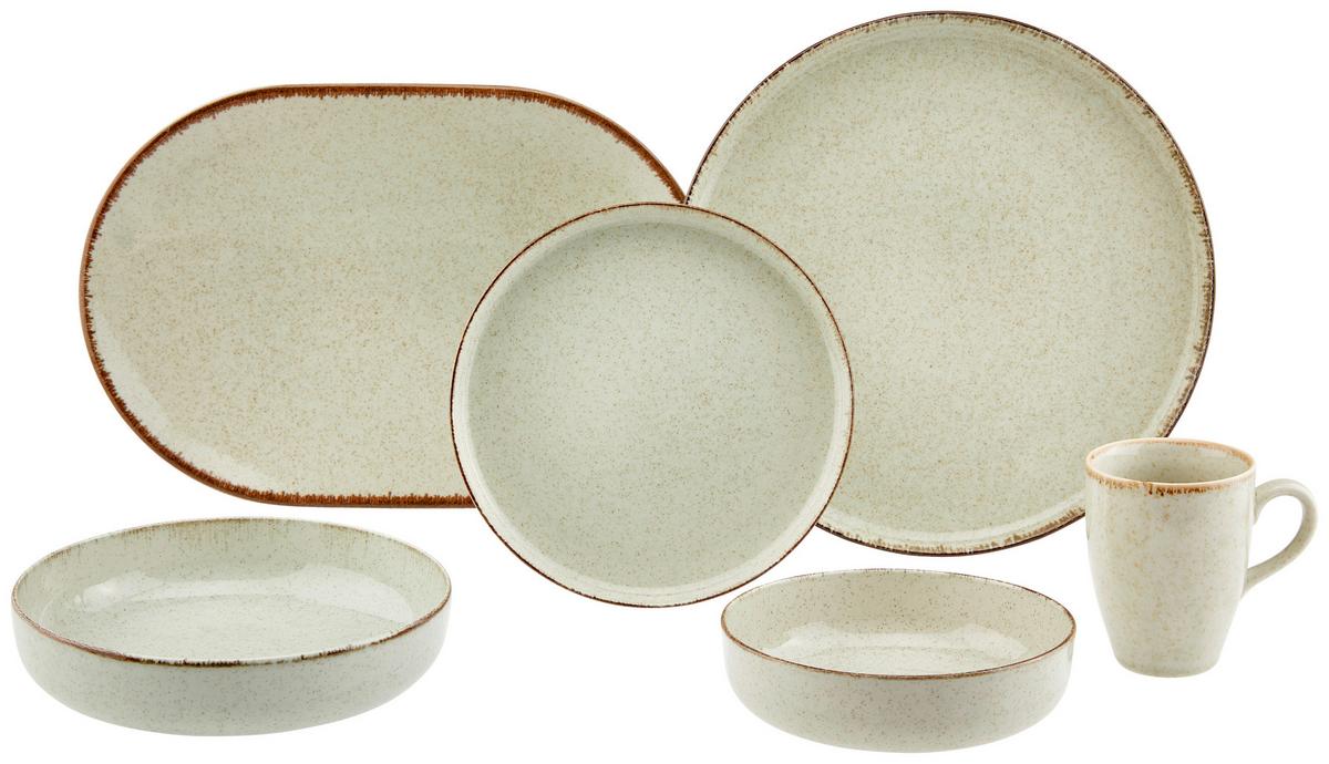 Speiseteller Porzellan Grün Sonora Ø ca. 27 cm - Grün, MODERN, Keramik (27cm) - James Wood