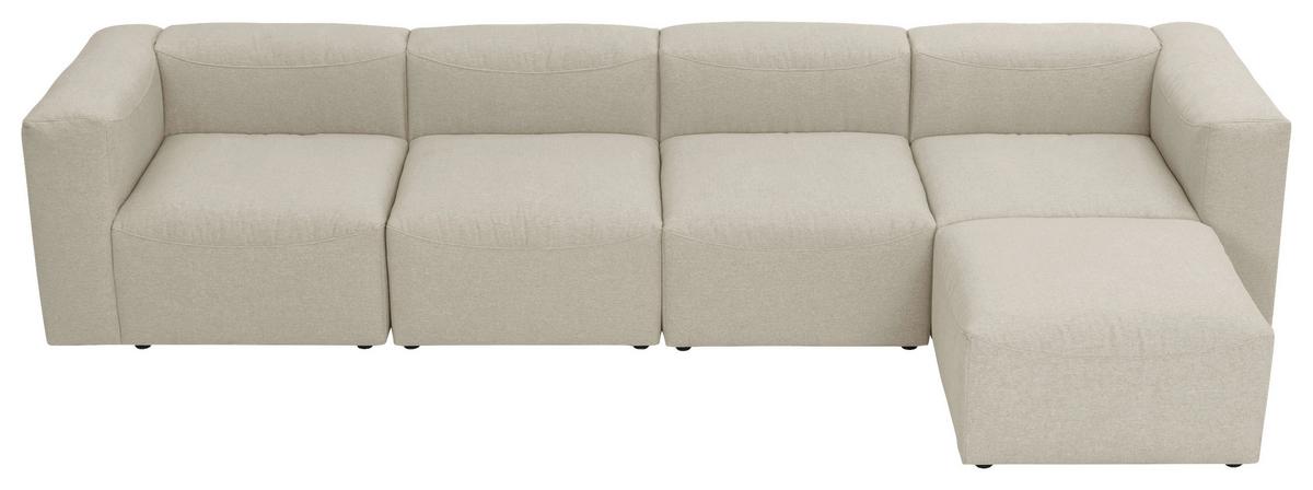 Ecksofa Lena Creme Flachgewebe - Creme, Design, Textil (350/73/175cm) - Max Winzer