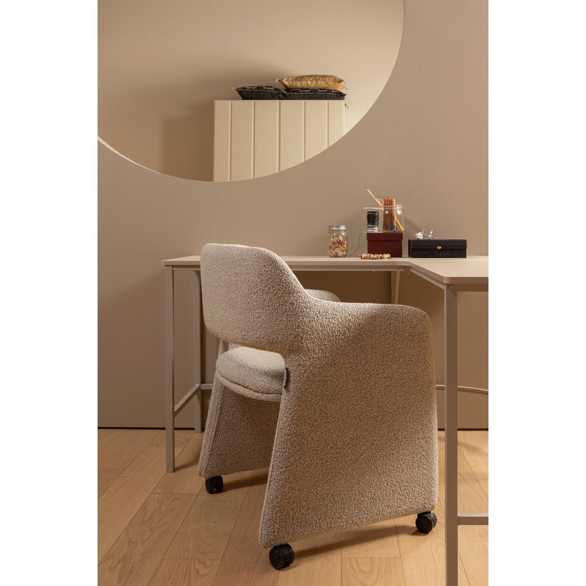 Armlehnstuhl Lyric Greige B: 59cm - Greige, MODERN, Kunststoff/Textil (59/79/58cm) - Livetastic