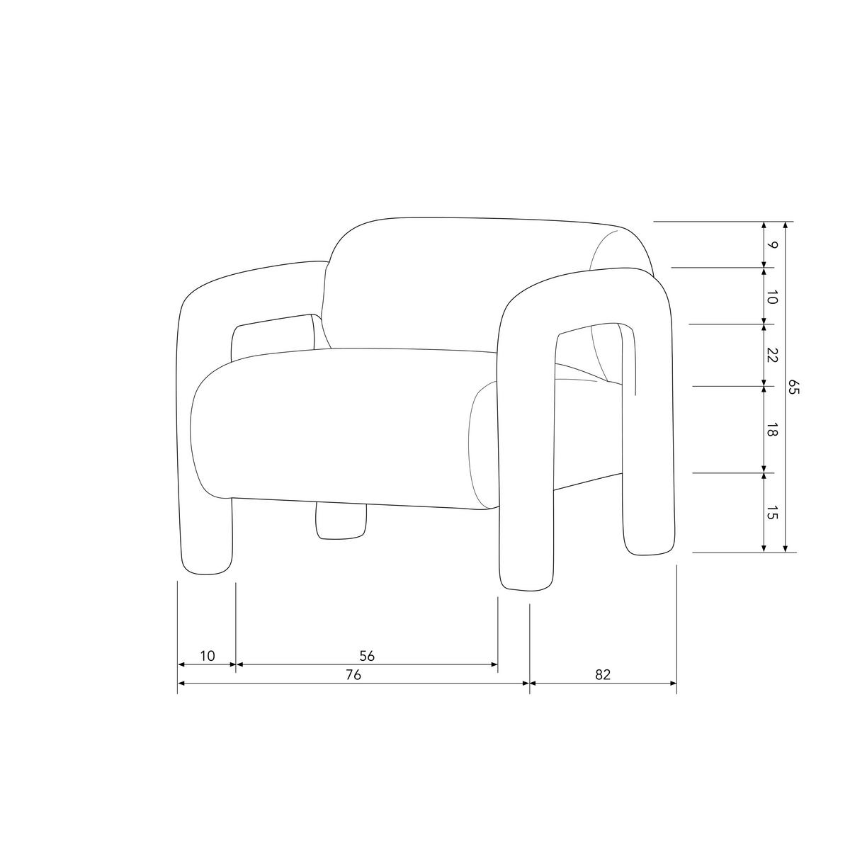 Sessel Lenny Goldfarben B: 76 Cm - Goldfarben, Design, Textil (76/65/82cm) - Livetastic