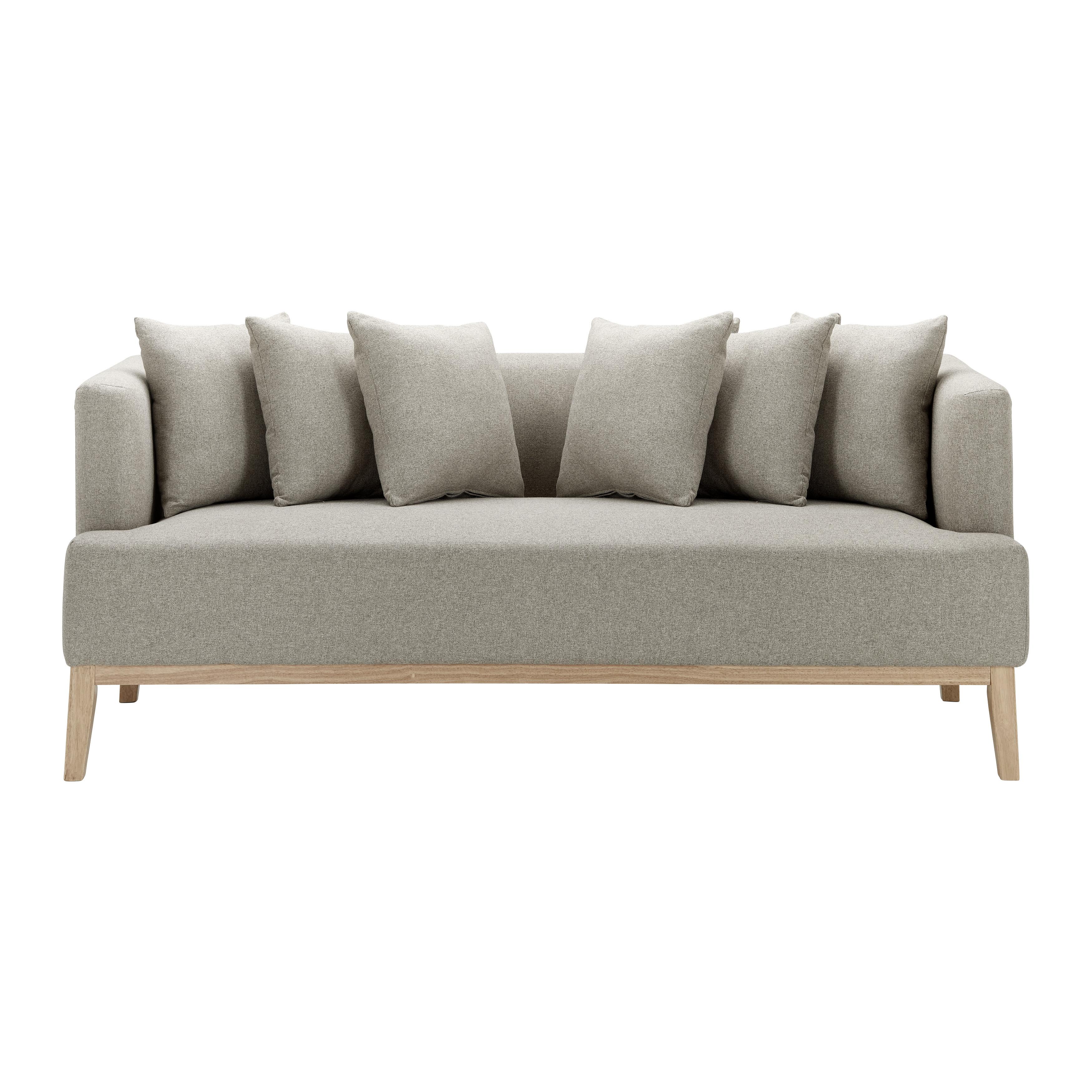 Pohovka S Vankúšmi Mina Béžová - prírodné farby/béžová, Moderný, drevo/textil (190/78/81cm) - Bessagi Home
