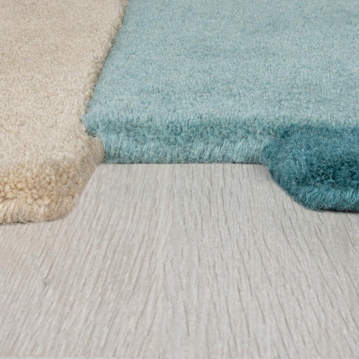 Wollteppich Petrol 230x60 Cm - Petrol, Basics, Textil (230/60cm)