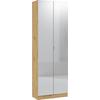 Mehrzweckschrank Lena Eiche Artisan B: 65 cm - Eiche Artisan, Trend, Glas/Holzwerkstoff (65/195,5/33cm)