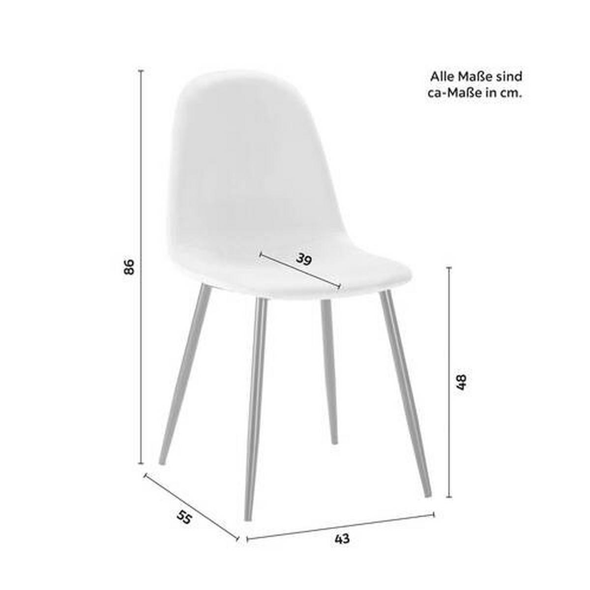 Stolička Lio svetlá sivá - čierna/svetlosivá, Modern, kov/drevo (43/86/55cm) - Modern Living