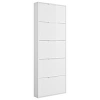 VÝKLOPNÁ SKRINKA NA TOPÁNKY ESPRESSO - biela s vysokým leskom, Konventionell, kompozitné drevo (65/174/15cm) - Mömax