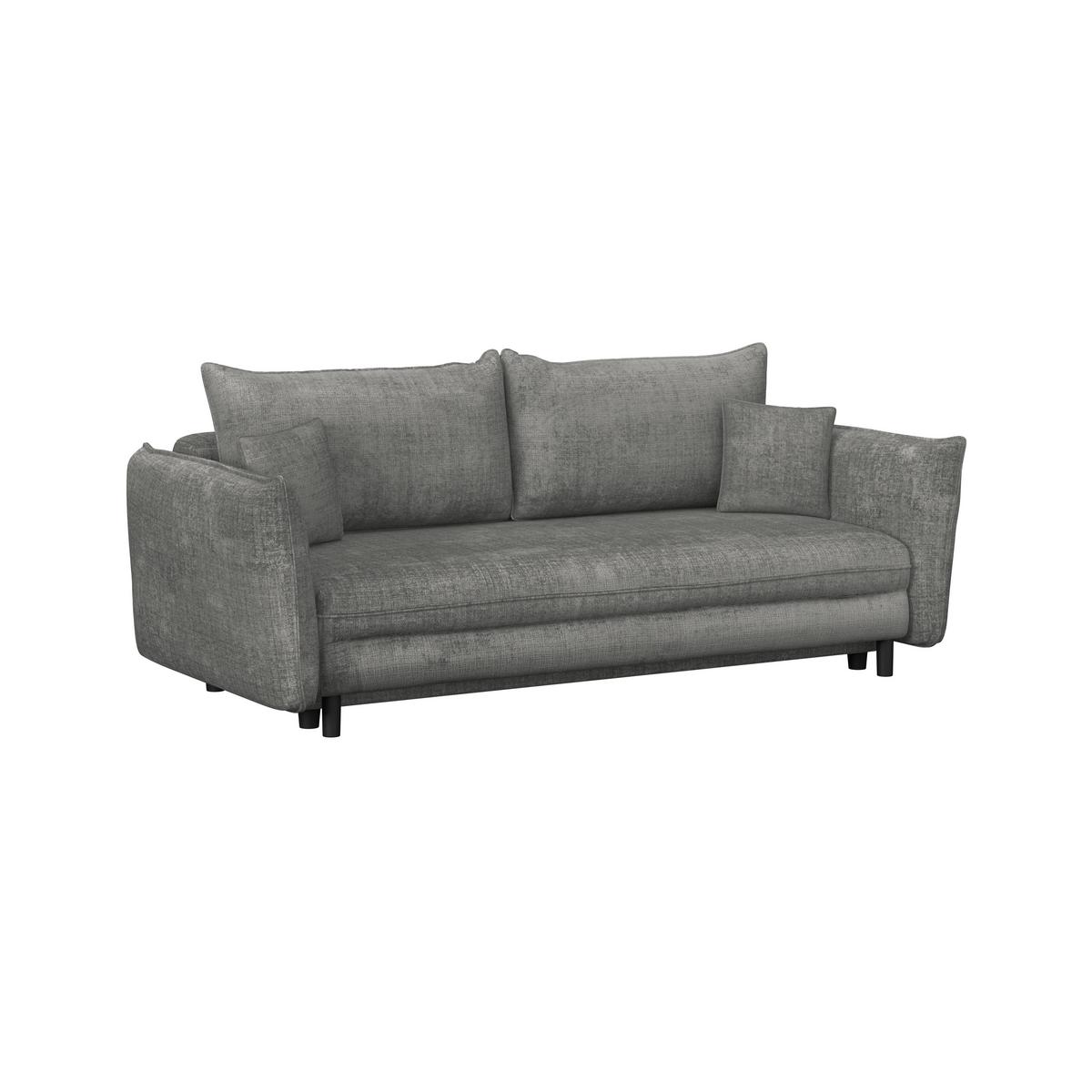 Schlafsofa Kairo Grau, Lf: ca. 190x150cm - Schwarz/Grau, ROMANTIK / LANDHAUS, Holz/Kunststoff (230/90/115cm) - James Wood
