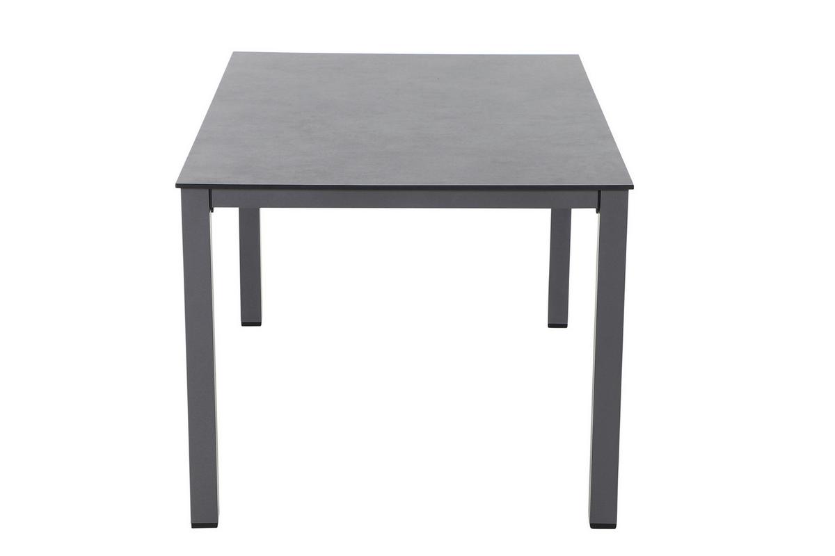 Gartentisch Metall/Kunststoff/ Holzwerkstoff L 160 cm - Anthrazit, KONVENTIONELL, Holzwerkstoff/Kunststoff (160/90/72cm) - Siena Garden