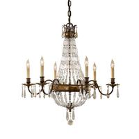 Kronleuchter Fe-bellini H: 81,5 Cm 6-Flammig - Bronzefarben, KONVENTIONELL, Glas/Metall (68.6/81.5cm) - Elstead Lighting