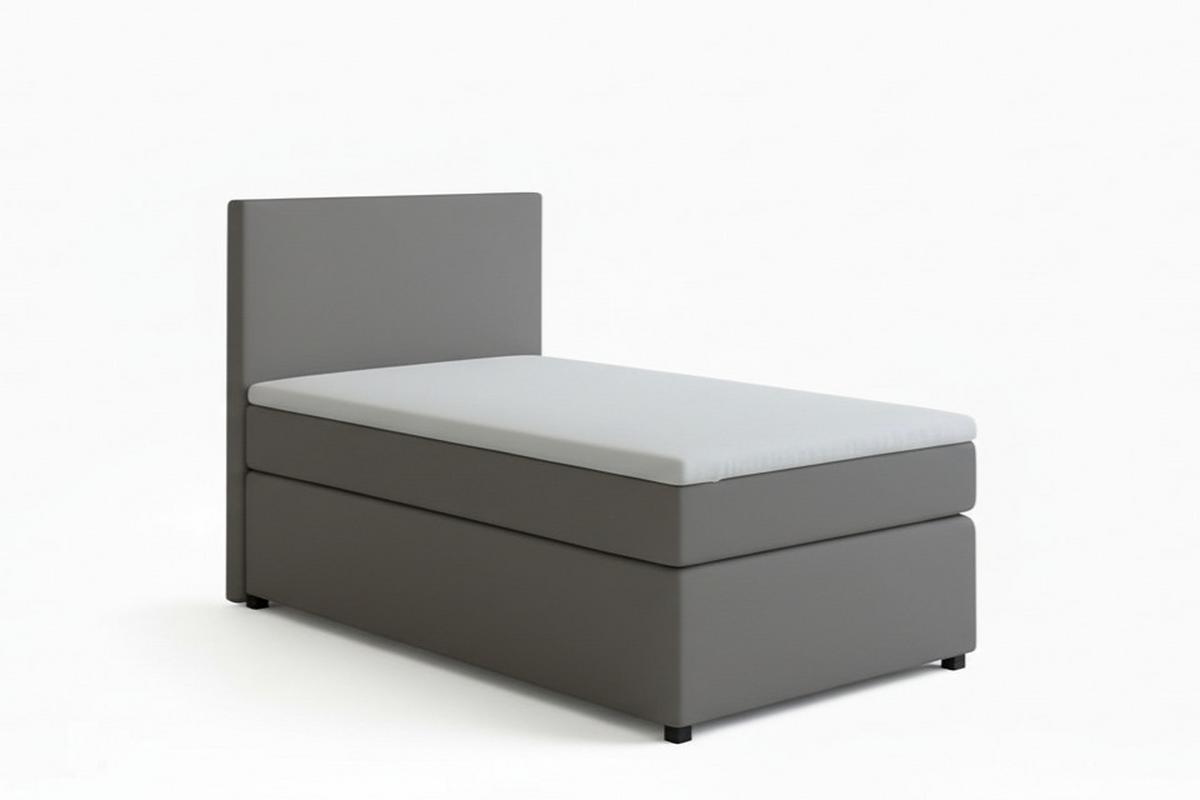 Boxspringbett Togo 90 90x200 Grau - Schwarz/Grau, MODERN, Holzwerkstoff/Textil (90/200cm) - MID.YOU