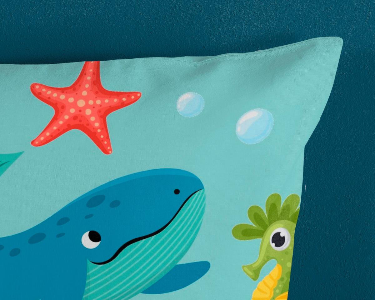 Kinderbettwäsche Ocean Multicolor 140x200 Cm - Multicolor, Trend, Textil (140/200cm)