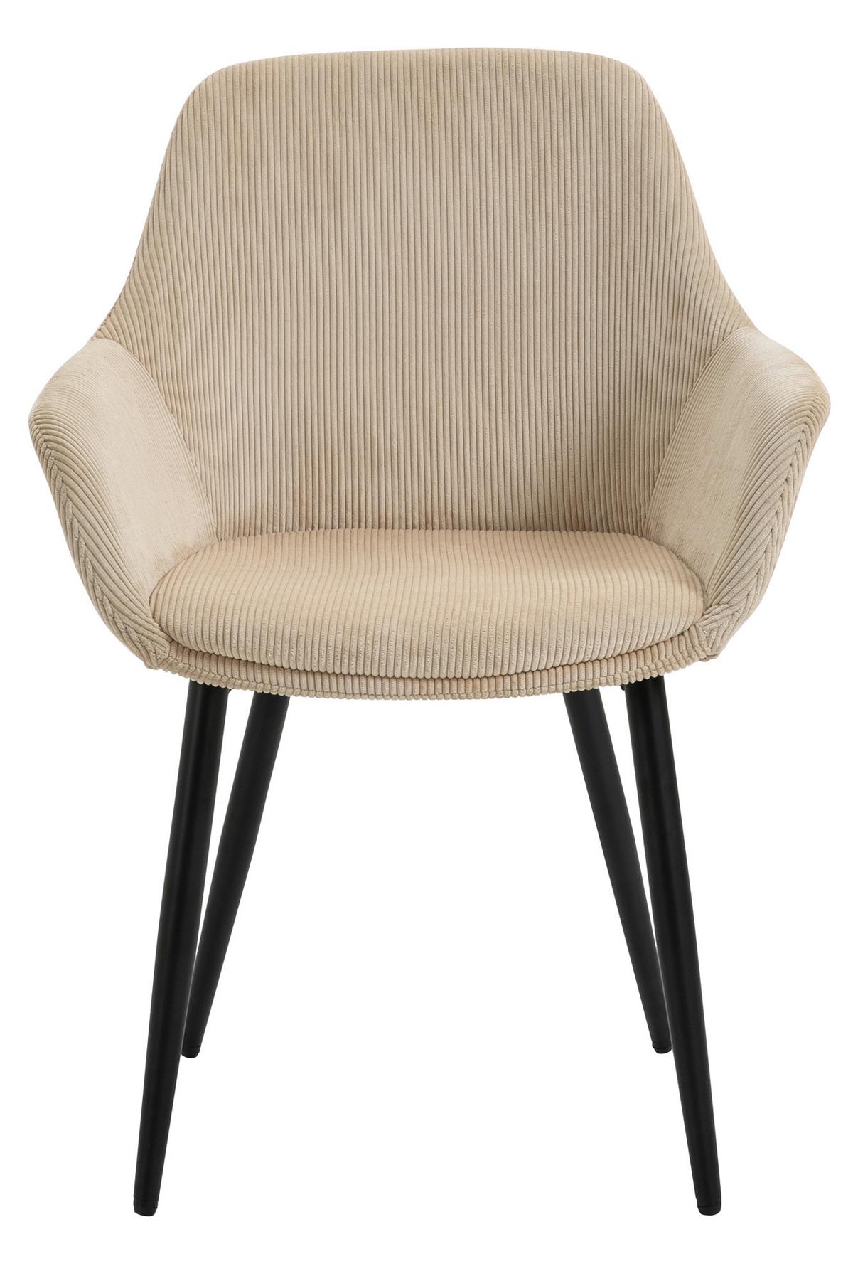 Tischgruppe Naturfarben/beige L: 160 Cm - Beige/Naturfarben, MODERN, Holz/Textil (160/85/76,5cm) - Livetastic