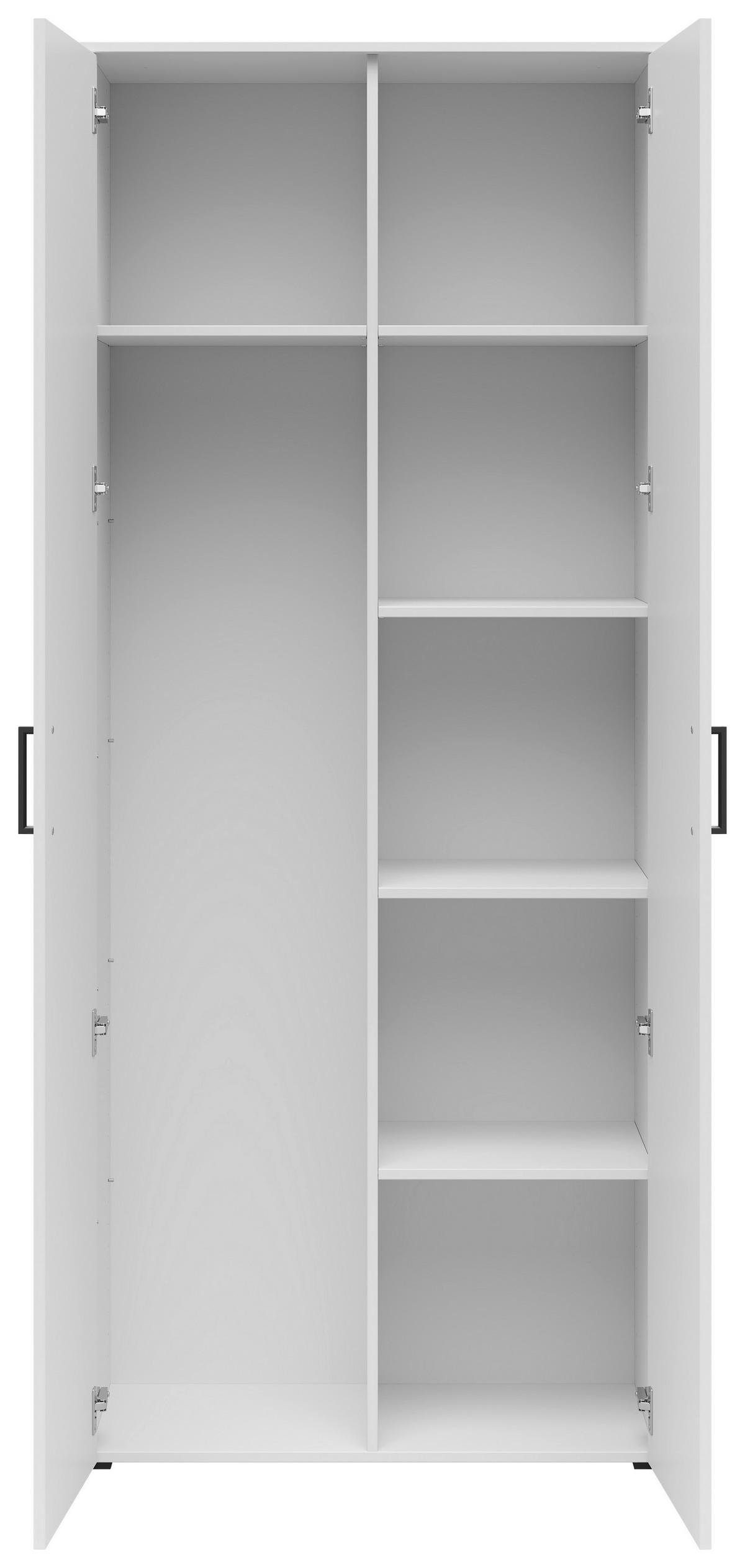 Skriňa MULTISTAURAUM š: 80 cm - čierna/biela, Modern, kompozitné drevo/plast (80/195/40cm)