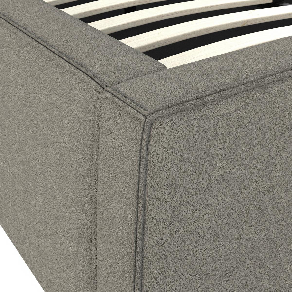 Čalúnená posteľ SERENA 180x200 cm, sivá - čierna/sivá, Modern, kov/drevo (180/200cm) - Bessagi Home