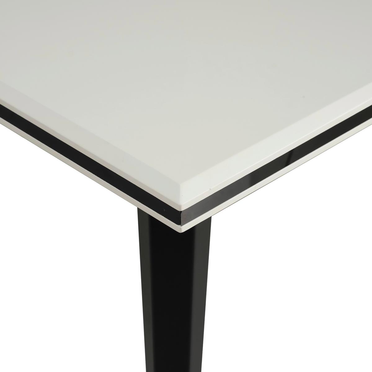 Esstisch Kobe - Schwarz/Weiß, MODERN, Holzwerkstoff/Metall (160-200/76/90cm) - MID.YOU